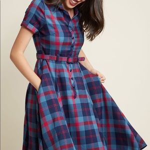 Collectif Plaid Dress
